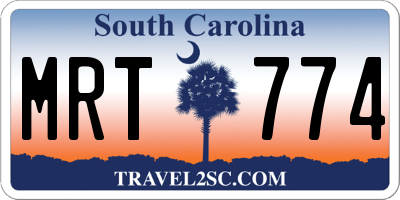 SC license plate MRT774