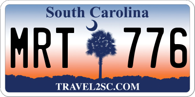 SC license plate MRT776
