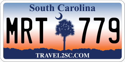 SC license plate MRT779