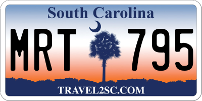 SC license plate MRT795