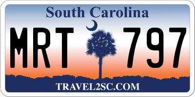 SC license plate MRT797