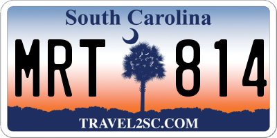 SC license plate MRT814