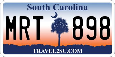 SC license plate MRT898