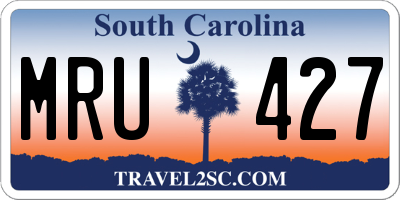 SC license plate MRU427