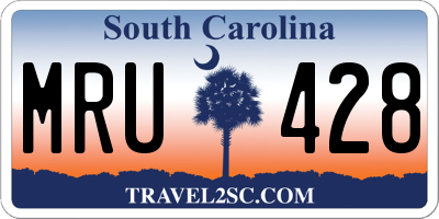 SC license plate MRU428