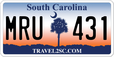 SC license plate MRU431