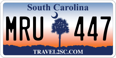 SC license plate MRU447