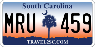 SC license plate MRU459
