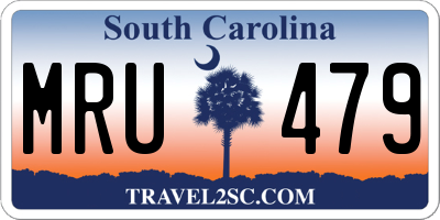 SC license plate MRU479