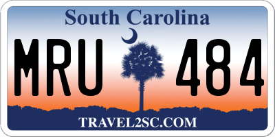 SC license plate MRU484