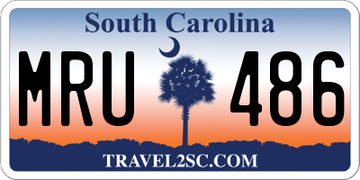 SC license plate MRU486