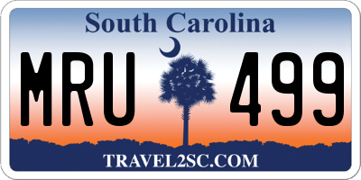 SC license plate MRU499