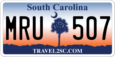 SC license plate MRU507
