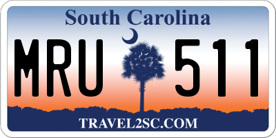 SC license plate MRU511