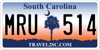 SC license plate MRU514