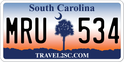 SC license plate MRU534