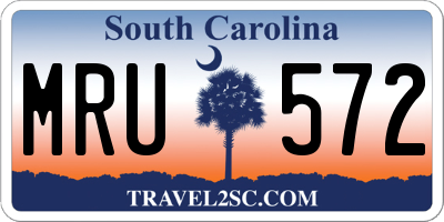 SC license plate MRU572