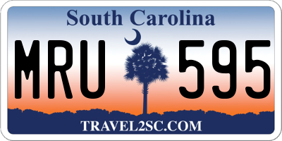 SC license plate MRU595