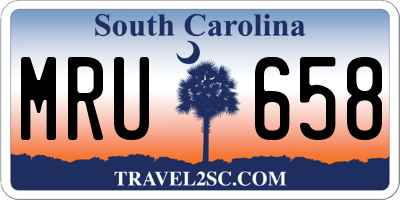 SC license plate MRU658
