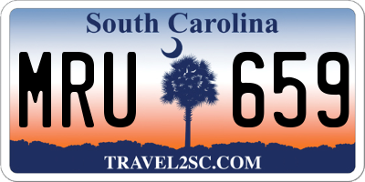 SC license plate MRU659