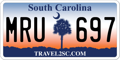 SC license plate MRU697