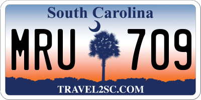 SC license plate MRU709