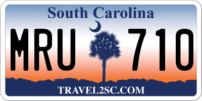 SC license plate MRU710