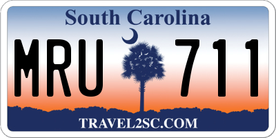 SC license plate MRU711