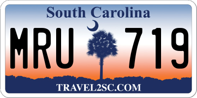 SC license plate MRU719