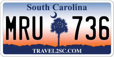 SC license plate MRU736