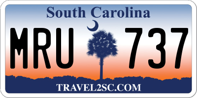 SC license plate MRU737