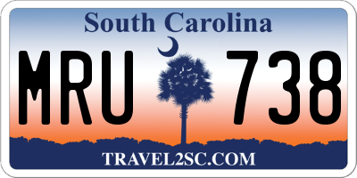 SC license plate MRU738