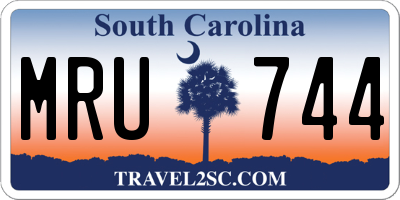 SC license plate MRU744