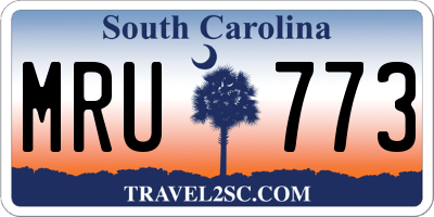 SC license plate MRU773