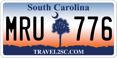 SC license plate MRU776