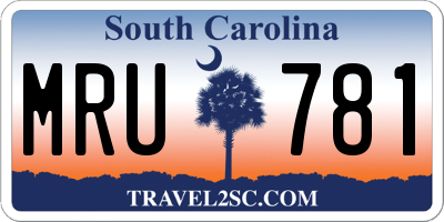 SC license plate MRU781