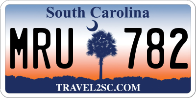 SC license plate MRU782