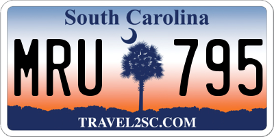 SC license plate MRU795
