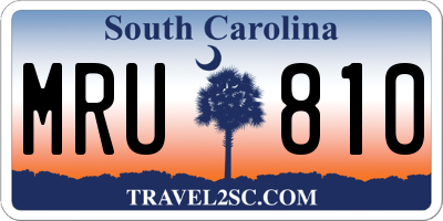 SC license plate MRU810