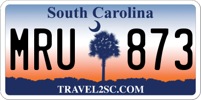 SC license plate MRU873