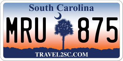 SC license plate MRU875