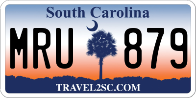 SC license plate MRU879