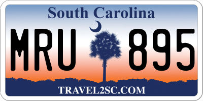 SC license plate MRU895