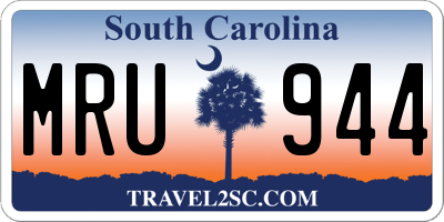 SC license plate MRU944