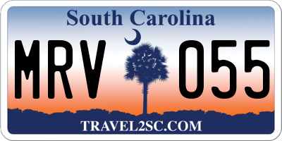SC license plate MRV055
