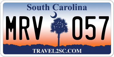 SC license plate MRV057