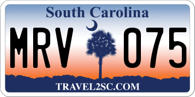 SC license plate MRV075