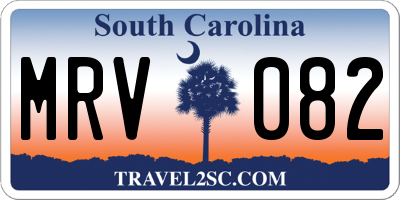 SC license plate MRV082