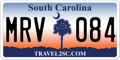 SC license plate MRV084