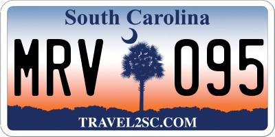 SC license plate MRV095